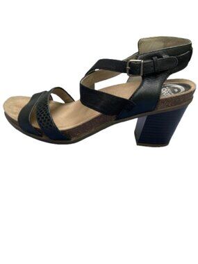 Abeo Black Sandals Leather BIO Systems Biana Strappy Open Toes Orthotic NWOT, 8